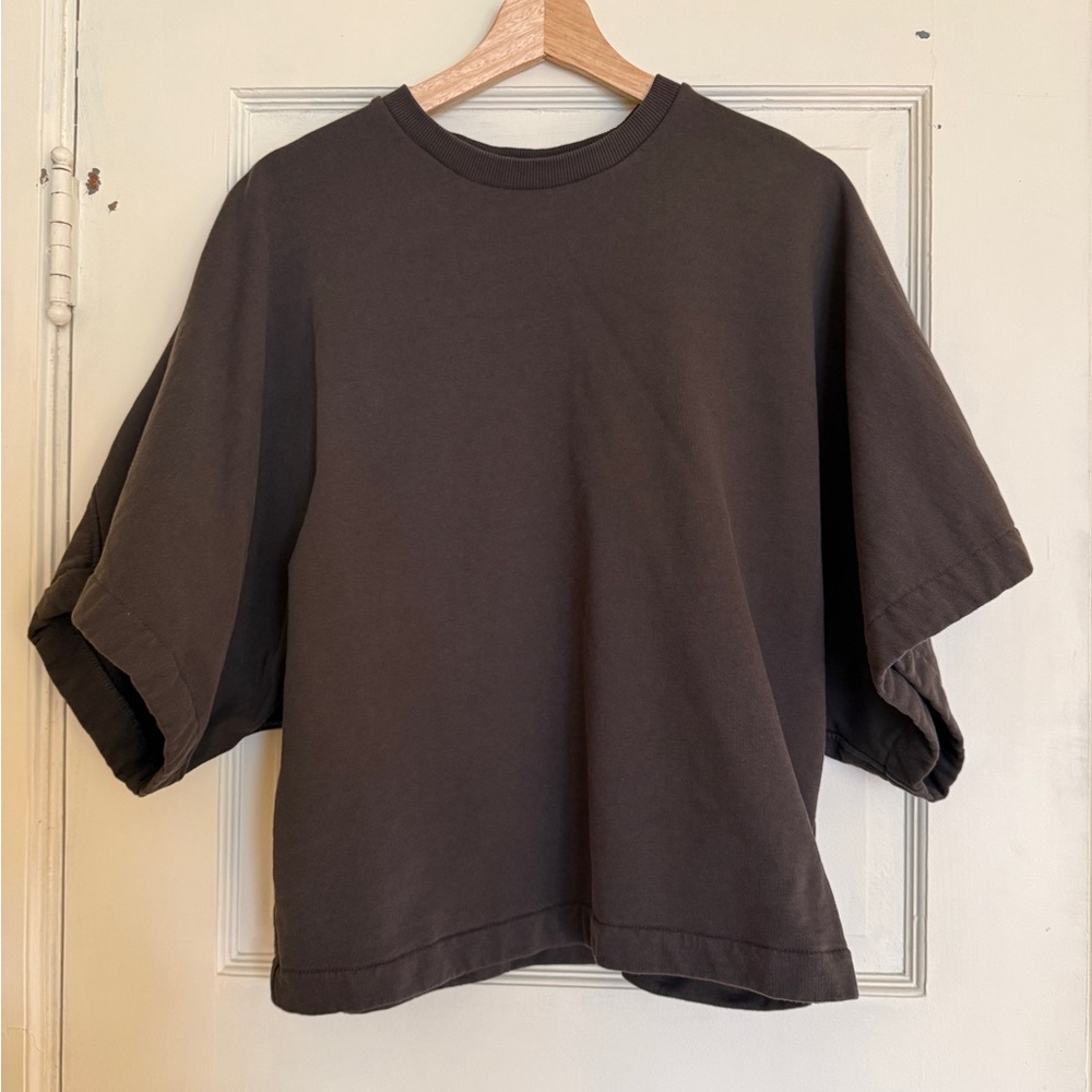 Zara Batwing Short-Sleeved Sweatshirt